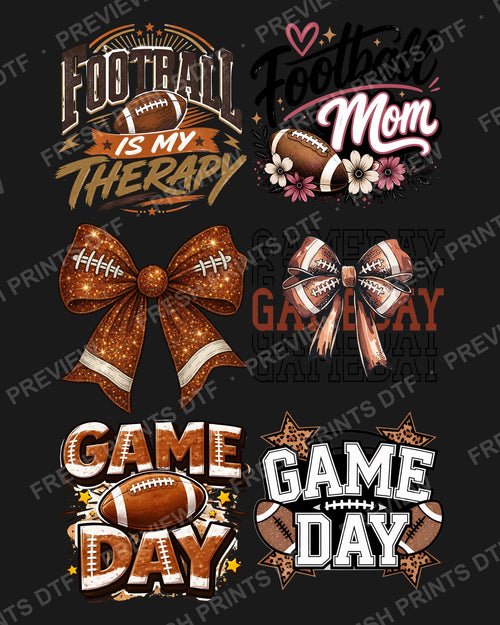 Football Game Day Pre-Made Gang Sheet