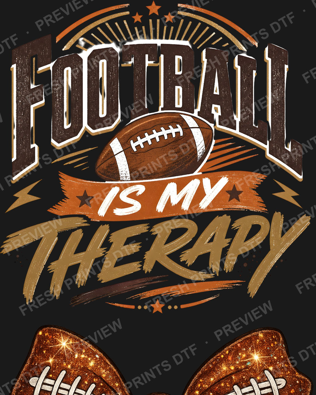 Football Game Day Pre-Made Gang Sheet design detail
