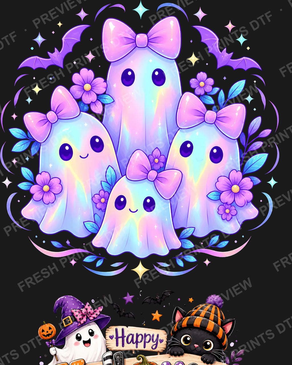 Halloween Pre-Made Gang Sheet design detail