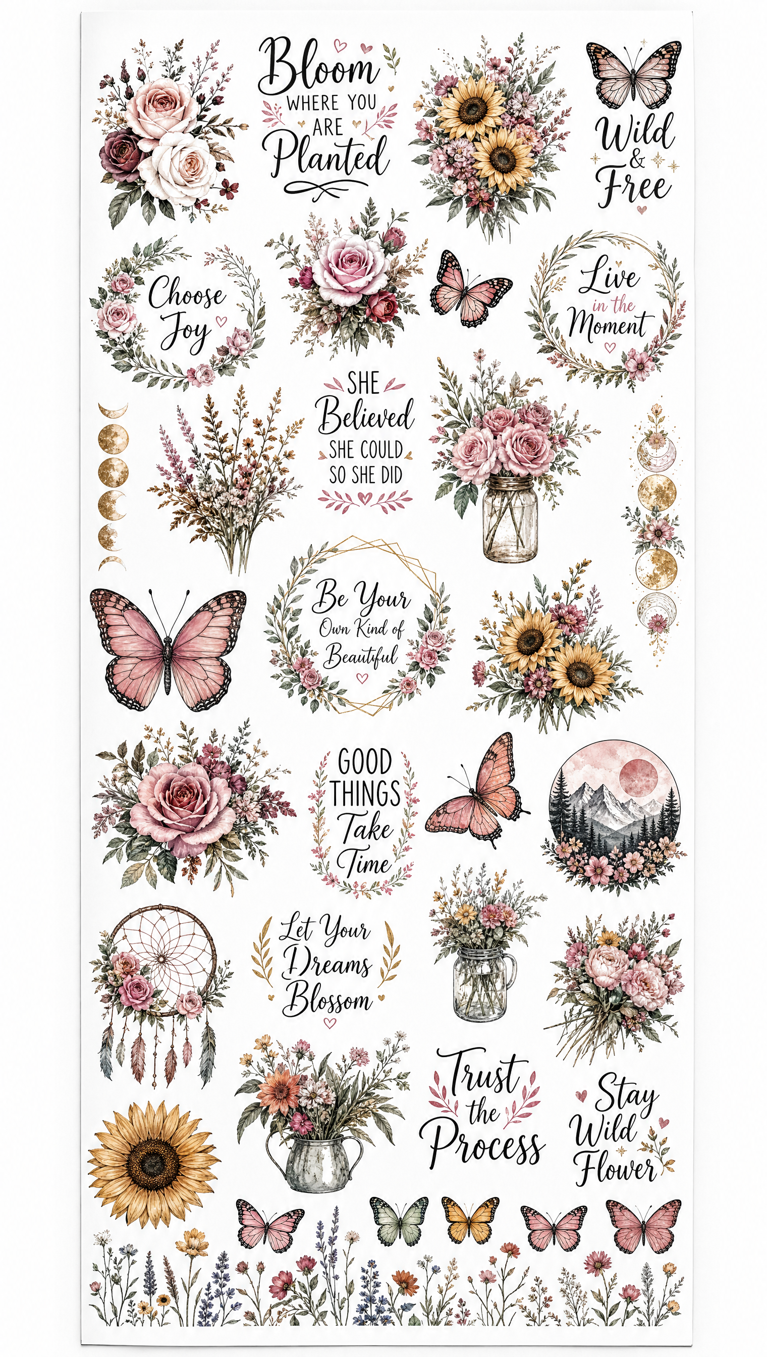 Pre-Made Gang Sheet - Floral & Boho Pack