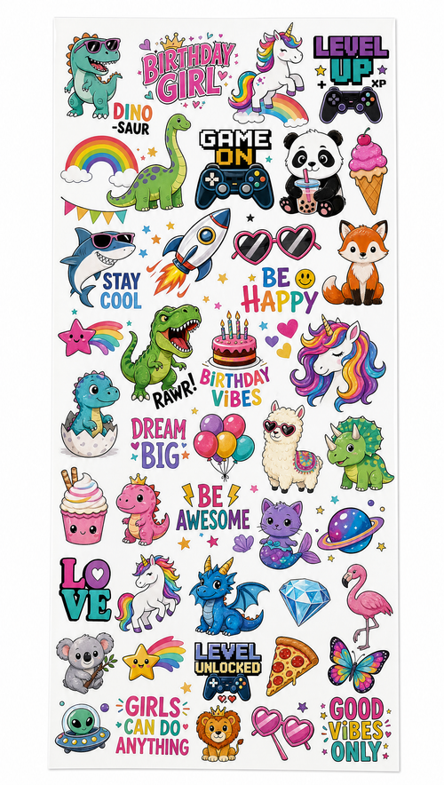 Pre-Made Gang Sheet - Kids & Fun Pack