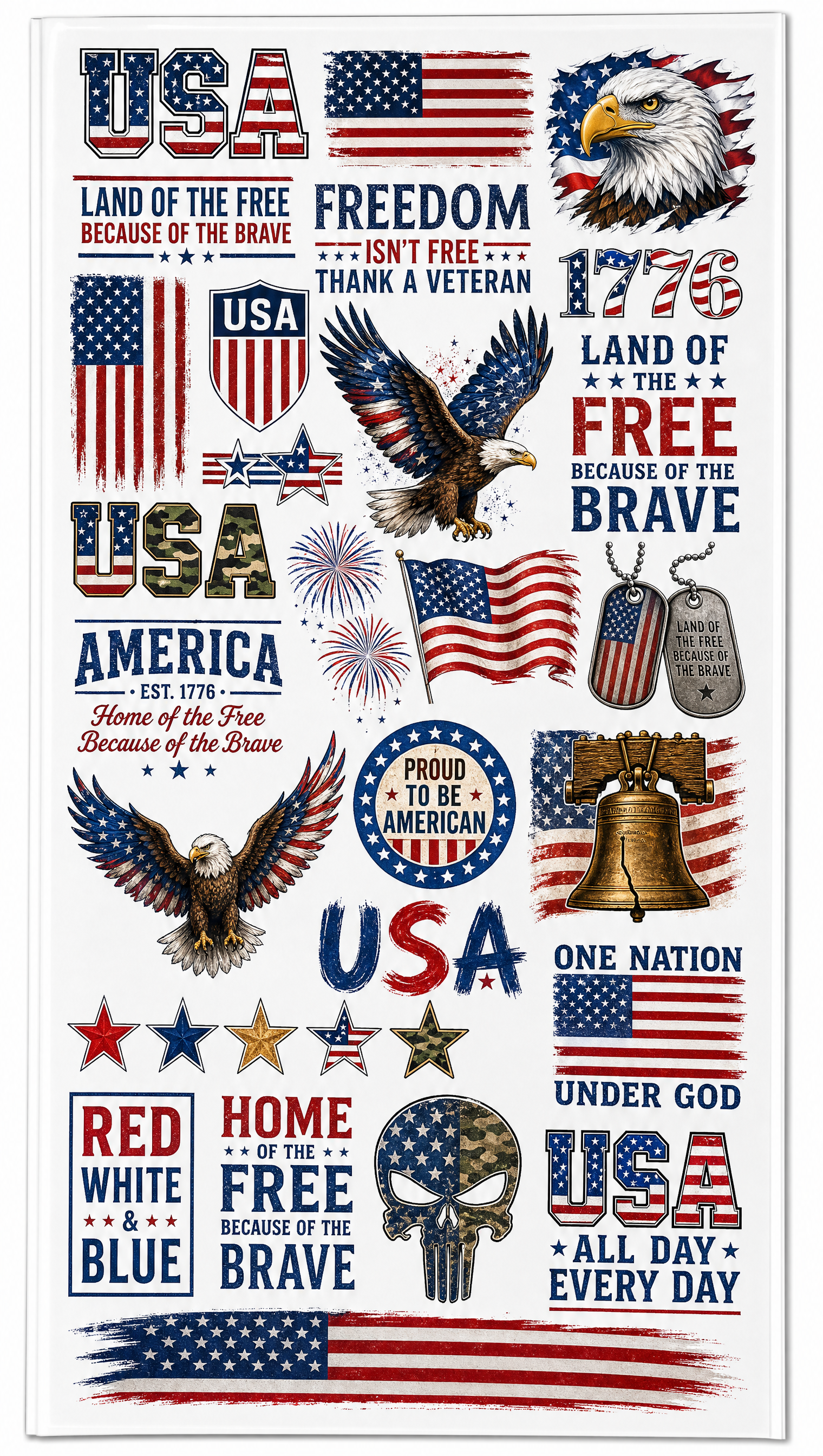 Pre-Made Gang Sheet - Patriotic Pack